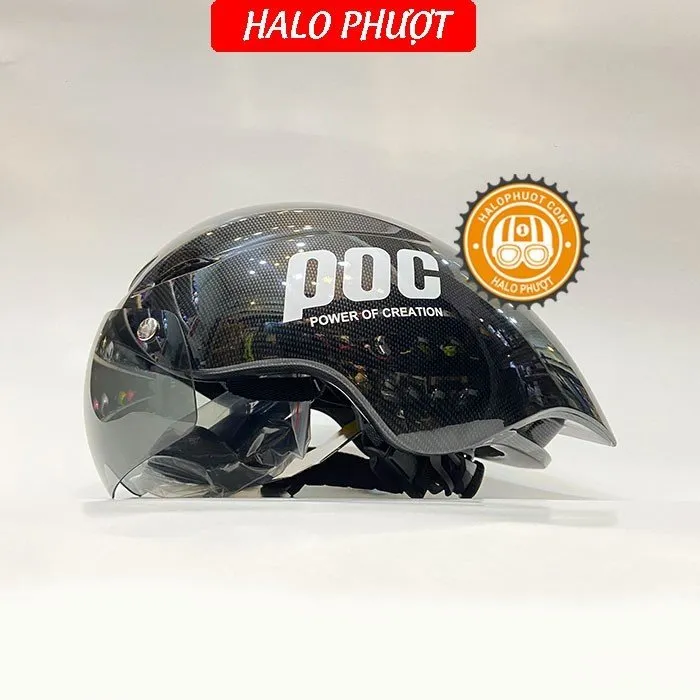 Nón POC P01 Carbon Mini Chữ Trắng