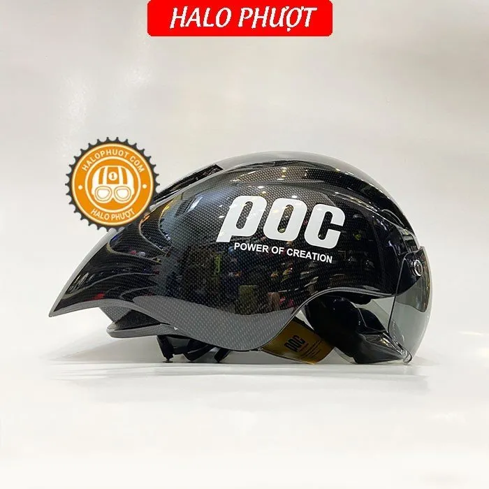 Nón POC P01 Carbon Mini Chữ Trắng