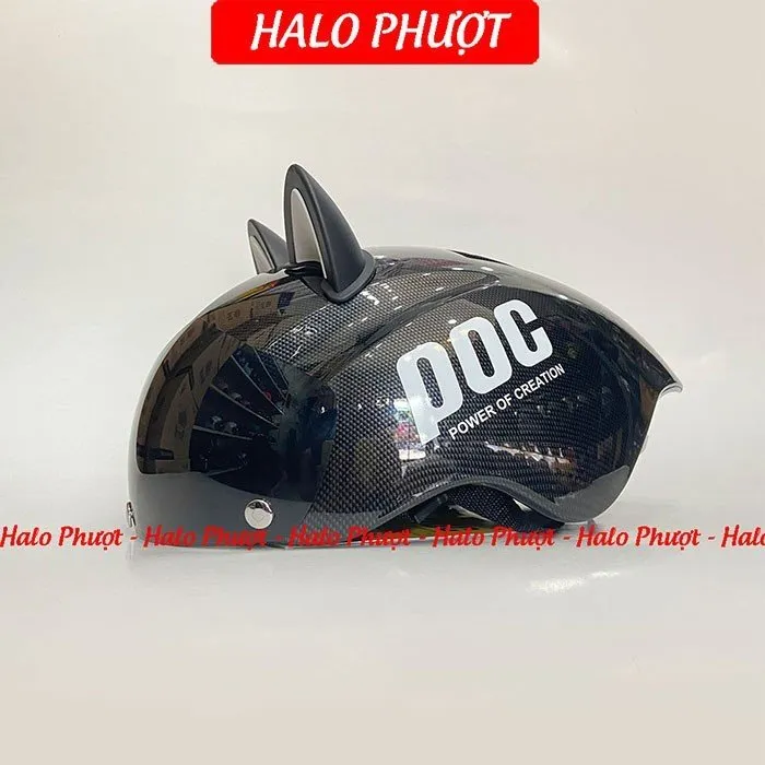 Nón POC P01 Carbon Mini Chữ Trắng