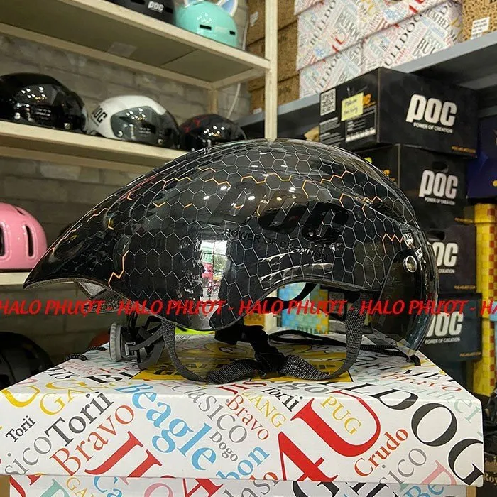 Nón POC P01 Carbon Tổ Ong Cam 