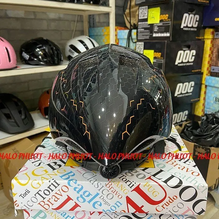 Nón POC P01 Carbon Tổ Ong Cam 