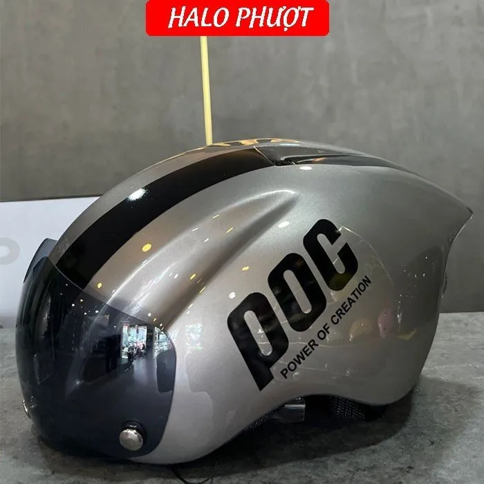 Nón POC P01 Xám Titanium Bóng