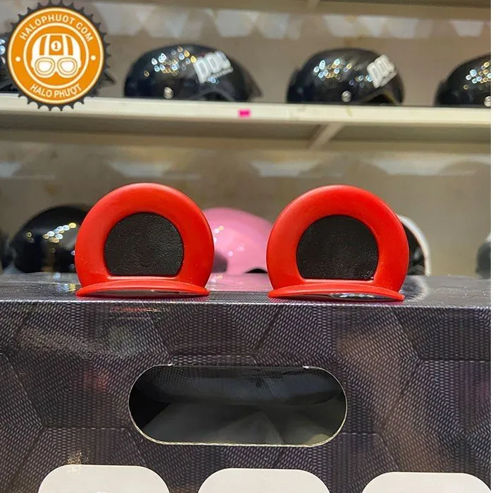  Tai Gấu Nón Bảo Hiểm - Đỏ Đen