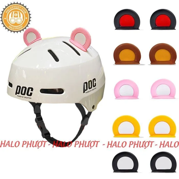  Tai Gấu Nón Bảo Hiểm - Đen Trắng