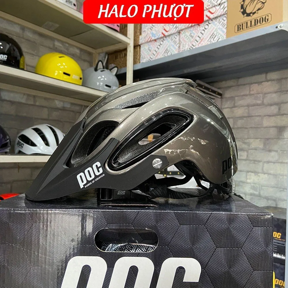 Nón POC P07 Gun Bóng (Xám Kim Tuyến)