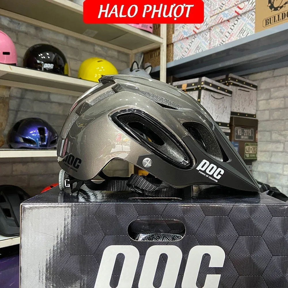 Nón POC P07 Gun Bóng (Xám Kim Tuyến)