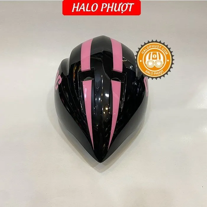 Nón POC P01 Đen Bóng Sọc Hồng