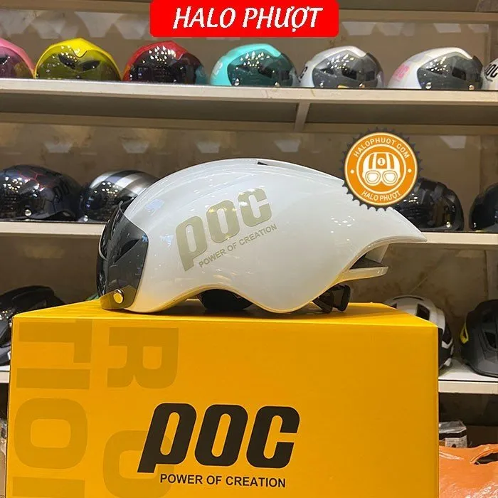 Nón POC P01 Trắng chữ Xám