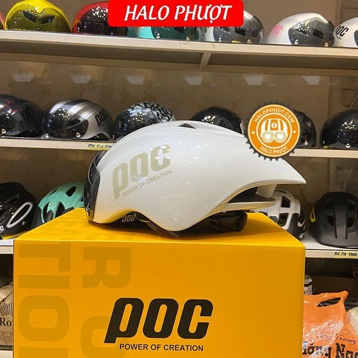 Nón POC P01 Trắng chữ Xám