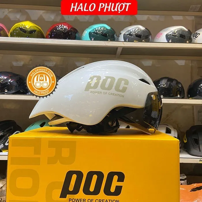 Nón POC P01 Trắng chữ Xám