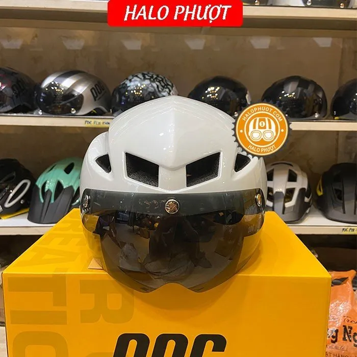 Nón POC P01 Trắng chữ Xám