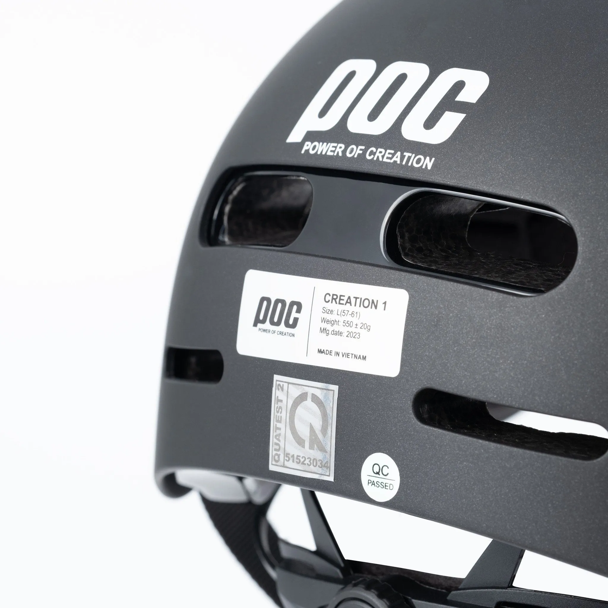 Nón POC P20 Đen Nhám Chữ Trắng