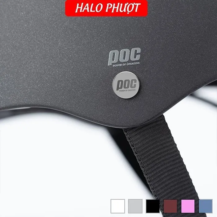 Nón POC P20 Đen Nhám Chữ Nâu