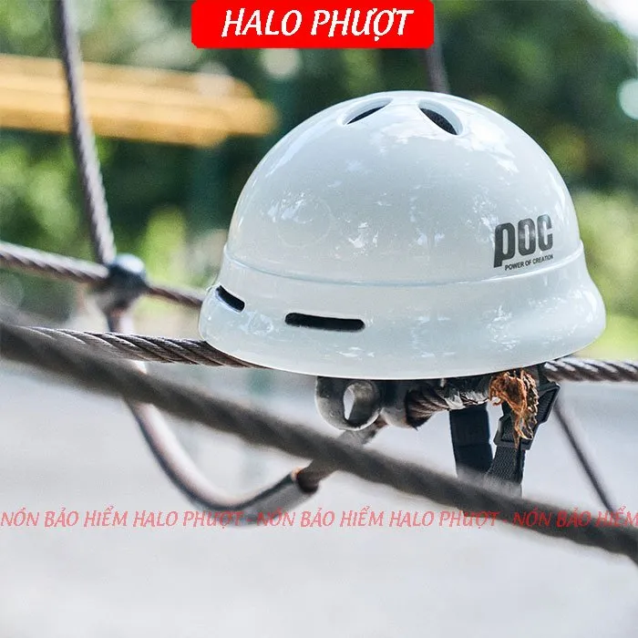 Nón POC PK02 Trắng (Tặng tai mèo)