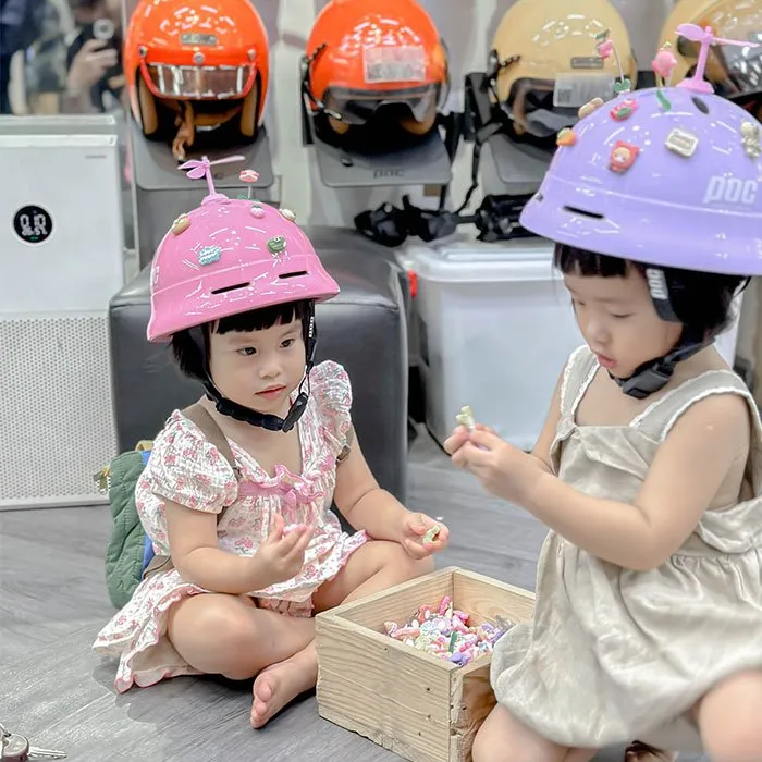 Nón POC PK02 Hồng Bóng (Tặng tai mèo)