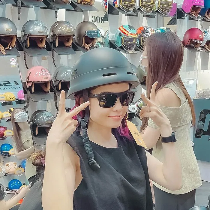 Nón POC PK02 Đen Nhám (Tặng tai mèo)