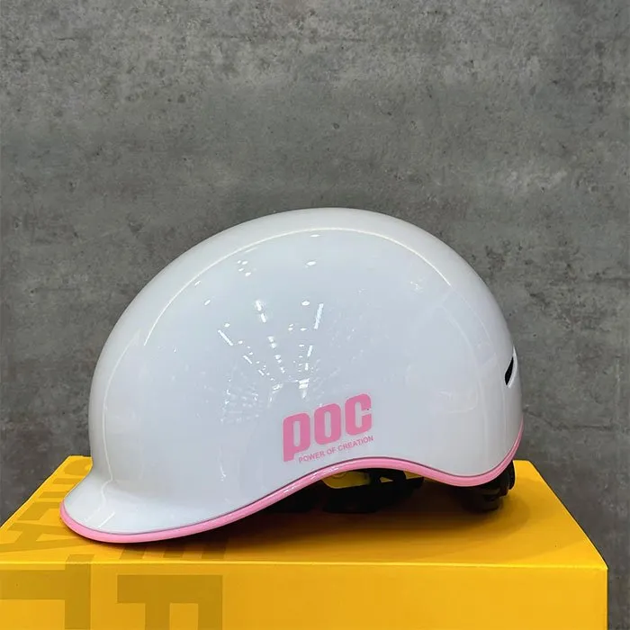 (Tặng Tai) Nón POC P19 Trắng viền Hồng