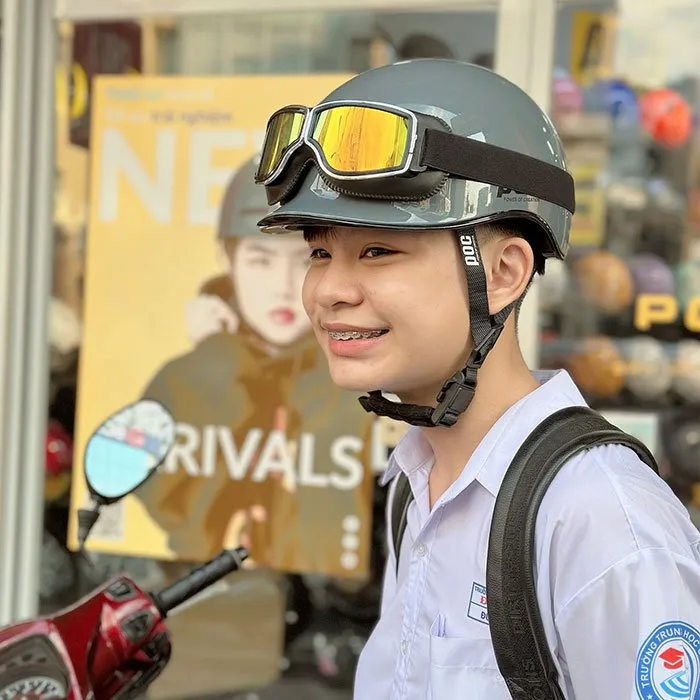 (Tặng Tai) Nón POC P19 Xi Măng Bóng