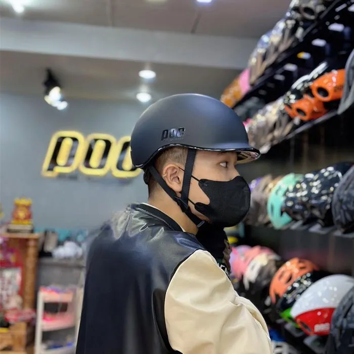 (Tặng Tai) Nón POC P19 Đen Nhám