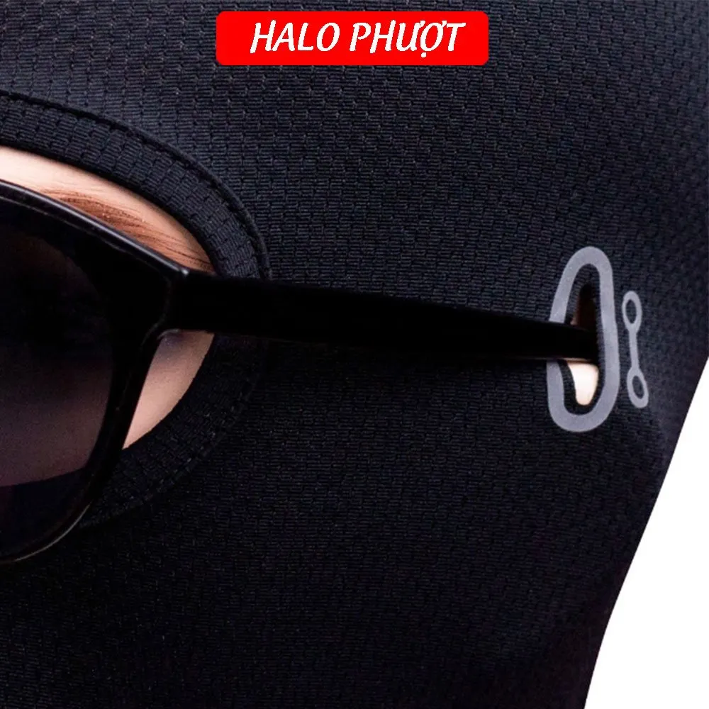 Khăn trùm đầu ninja SWAT X6 Đen (có lỗ đeo kính)