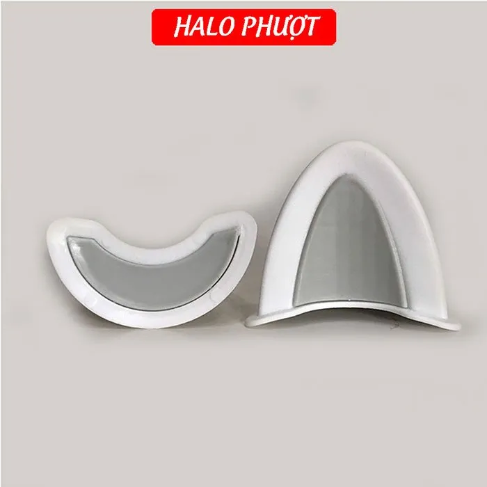 Tai Mèo 2 có đế màu gắn nón bảo hiểm - Trắng Xám