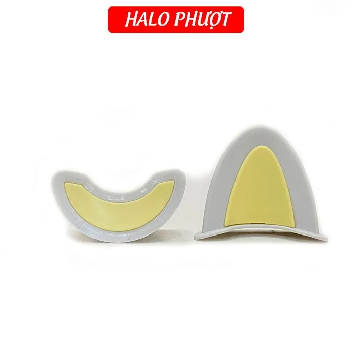 Tai Mèo 2 có đế màu gắn nón bảo hiểm - Xám Vàng