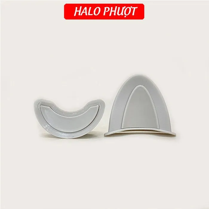 Tai Mèo 2 có đế màu gắn nón bảo hiểm - Xám Xám