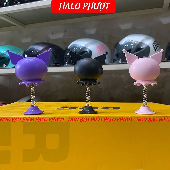 Bông hoa Kuromi gắn nón - Phụ kiện gắn nón bảo hiểm - Bông hoa gắn nón