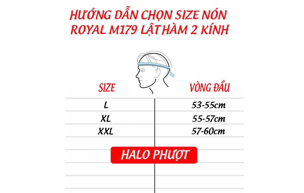 MŨ BẢO HIỂM FULLFACE LẬT HÀM 2 KÍNH ROYAL M179 Đen Carbon