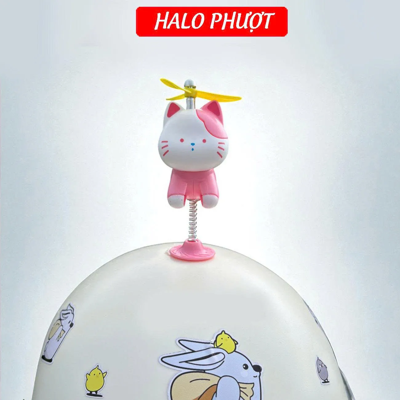 Mèo Lò Xo Trang Trí Nón Bảo Hiểm